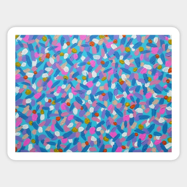 Blue Pastel Abstract Painting Sticker by DanielleGensler